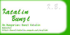 katalin bunzl business card